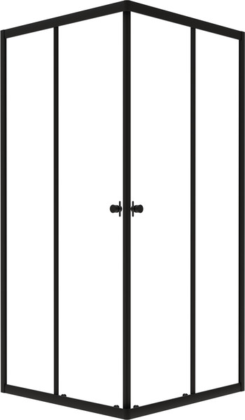 Душевой уголок Saniteco SNT-802 Cube 90х90 без поддона (черный/прозрачное стекло) - фото