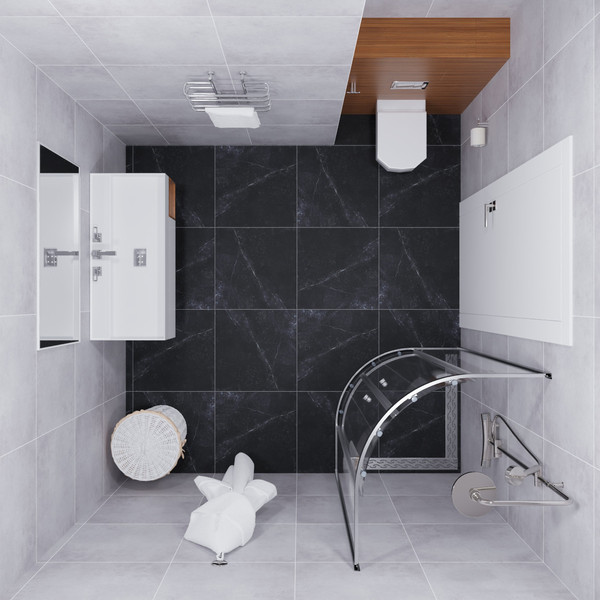 Душевой уголок Saniteco SNT-803 90х90 без поддона (хром/прозрачное стекло)