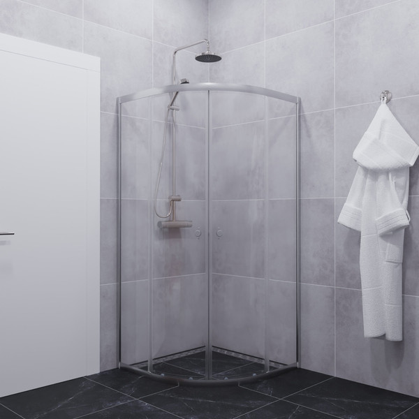 Душевой уголок Saniteco SNT-803 90х90 без поддона (хром/прозрачное стекло)