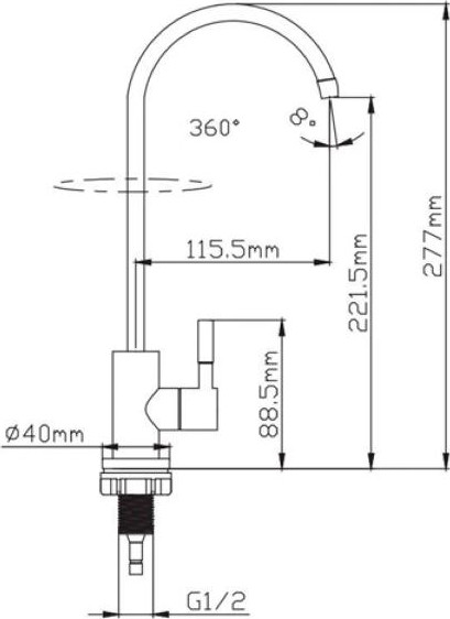 Кран для питьевой воды Potato D13-0005S