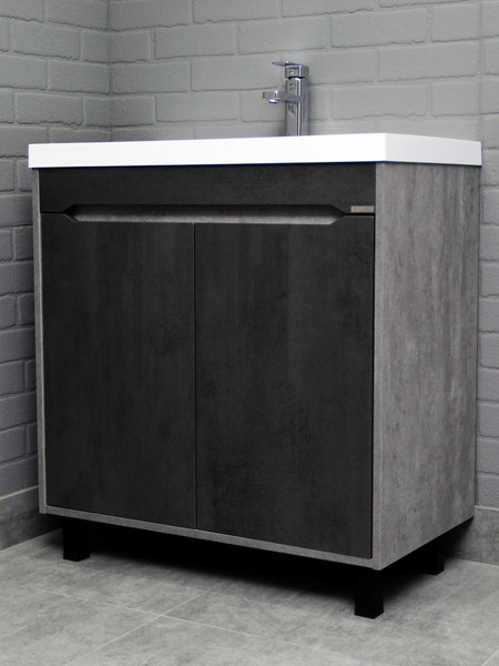 Тумба под умывальник Домино Unit 80 Loft В2 (бетон) - фото