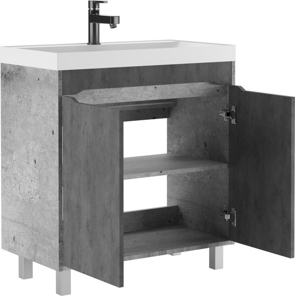 Тумба под умывальник Домино Unit 80 Loft В2 (бетон)