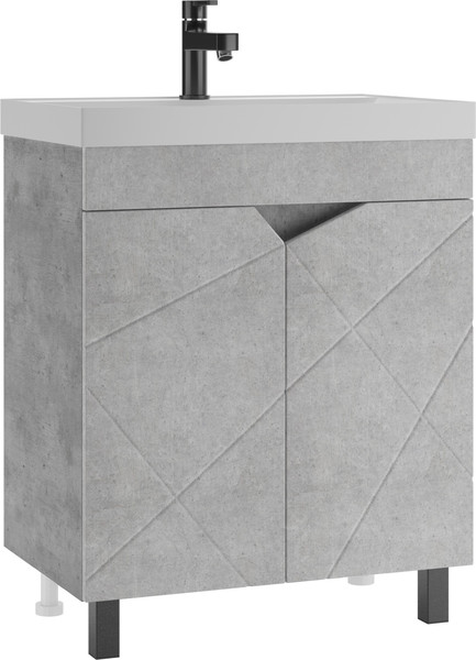 Тумба под умывальник Домино Unit 70 Vector без ящика (светлый бетон) - фото