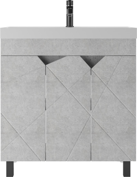 Тумба под умывальник Домино Unit 80 Vector без ящика (светлый бетон)