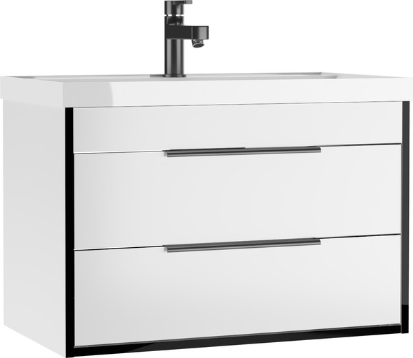 Тумба под умывальник Домино Unit 80 Forta B2 (белый) - фото