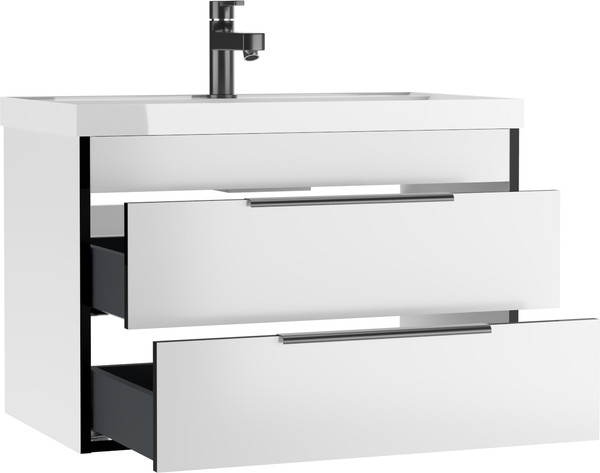 Тумба под умывальник Домино Unit 80 Forta B2 (белый)