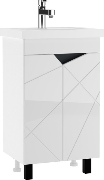 Тумба под умывальник Домино Фостер 50 Vector без ящика - фото