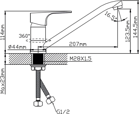 Смеситель Potato P49222-14