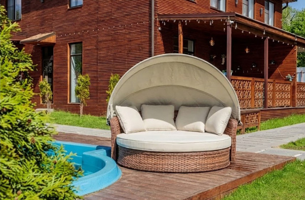 Диван садовый Sundays Garden трансформер c козырьком / BSTDB950