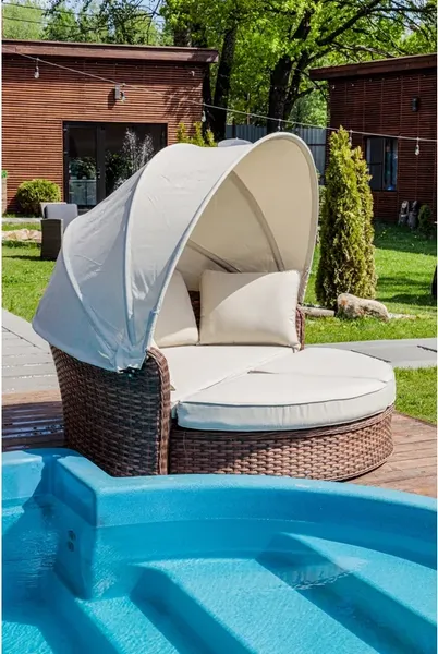 Диван садовый Sundays Garden трансформер c козырьком / BSTDB950