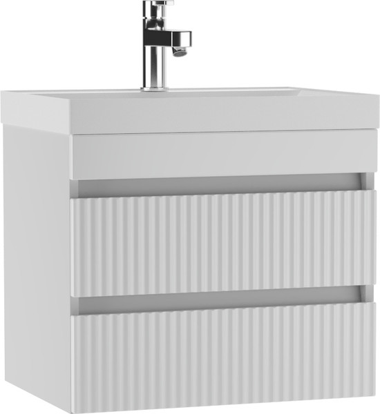 Тумба под умывальник Айсберг Unit 60 Бриз с двумя ящиками В2 - фото