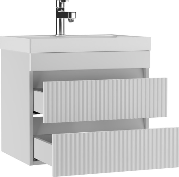 Тумба под умывальник Айсберг Unit 60 Бриз с двумя ящиками В2