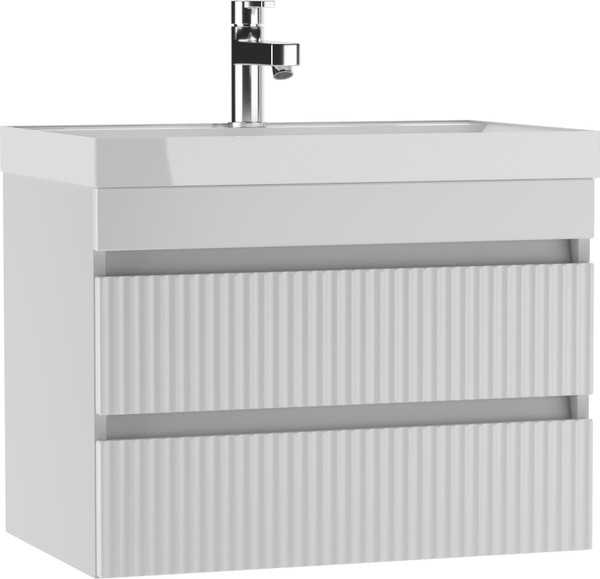 Тумба под умывальник Айсберг Unit 70 Бриз с двумя ящиками В2 - фото