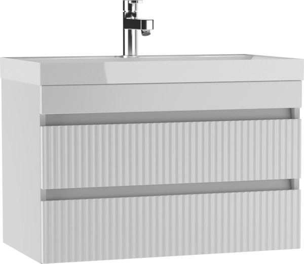 Тумба под умывальник Айсберг Unit 80 Бриз с двумя ящиками В2 - фото