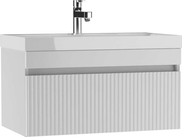 Тумба под умывальник Айсберг Unit 80 Бриз с одним ящиком В1 - фото