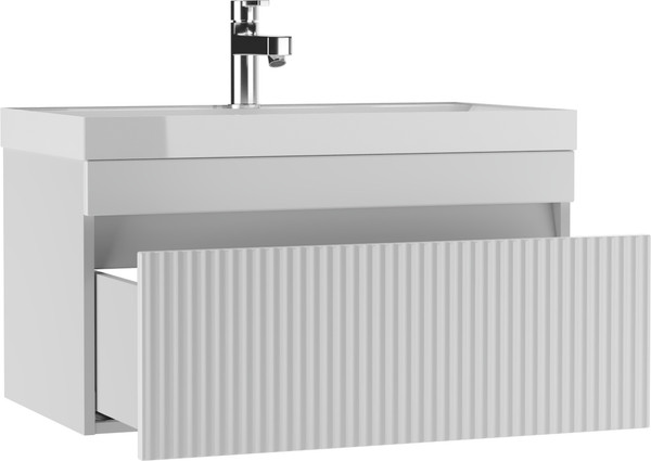 Тумба под умывальник Айсберг Unit 80 Бриз с одним ящиком В1