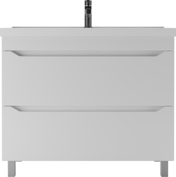 Тумба под умывальник Айсберг Bazis 100 Ева В2 DA5926T (с двумя ящиками)