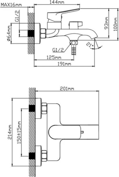 Смеситель Diadonna D168-30