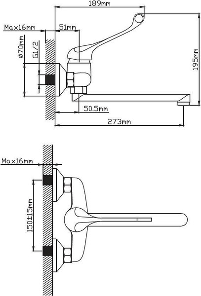 Смеситель Diadonna D46-163