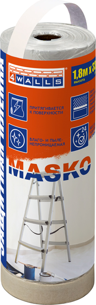 Пленка строительная 4Walls Masko ПНД 1.8x33м / SDC013T - фото