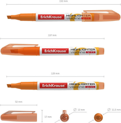 Текстовыделитель Erich Krause Visioline V-11 / 56908