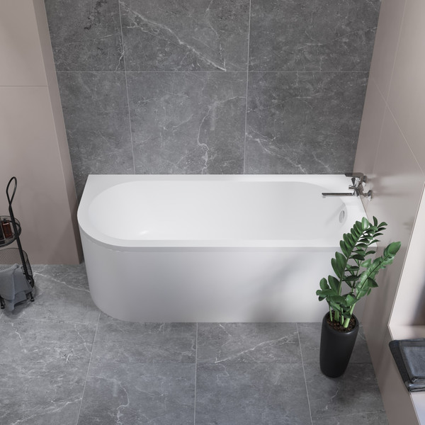 Ванна акриловая Lauter Monaco 170x72.5 / 2113170R (с ножками и сифоном 21Y32000 хром)