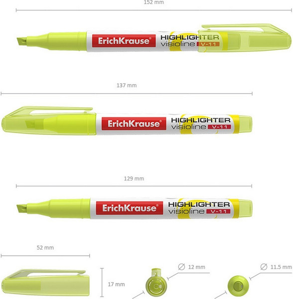 Текстовыделитель Erich Krause Visioline V-11 / 56905