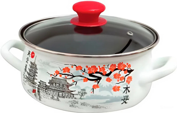 Кастрюля КМЗ Ветка сакуры-Экстра / 61904-102/4.02 - фото