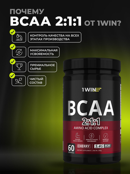 Аминокислоты BCAA 1WIN 2:1:1