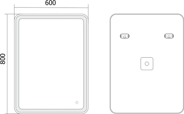 Зеркало Axus Conrad 60x80 Влагостойкое с подсветкой и гравировкой