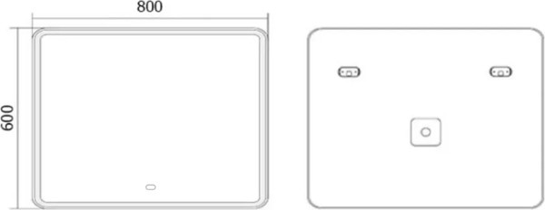 Зеркало Axus Conrad 80x60 Влагостойкое с подсветкой и гравировкой