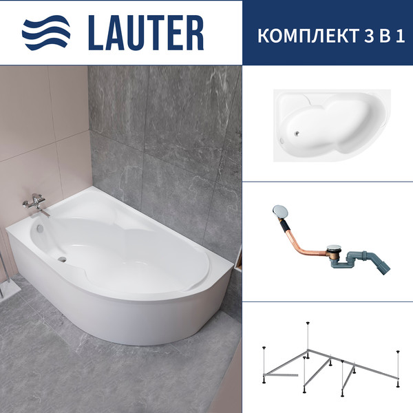 Ванна акриловая Lauter Geneva 170x105 / 2103170L - фото