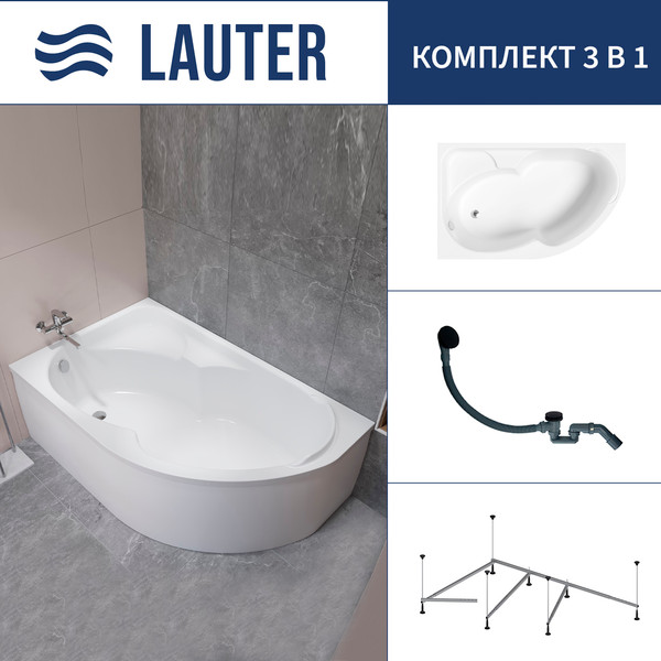 Ванна акриловая Lauter Geneva 170x105 / 2103170L - фото