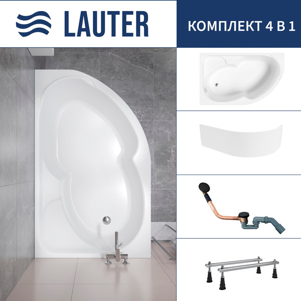 Ванна акриловая Lauter Geneva 170x105 / 2103170L - фото