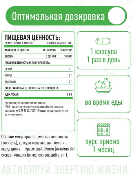 Витамин LifeON Биотин