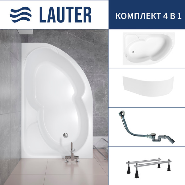 Ванна акриловая Lauter Geneva 170x105 / 2103170L - фото