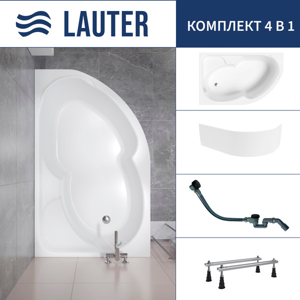 Ванна акриловая Lauter Geneva 170x105 / 2103170L - фото