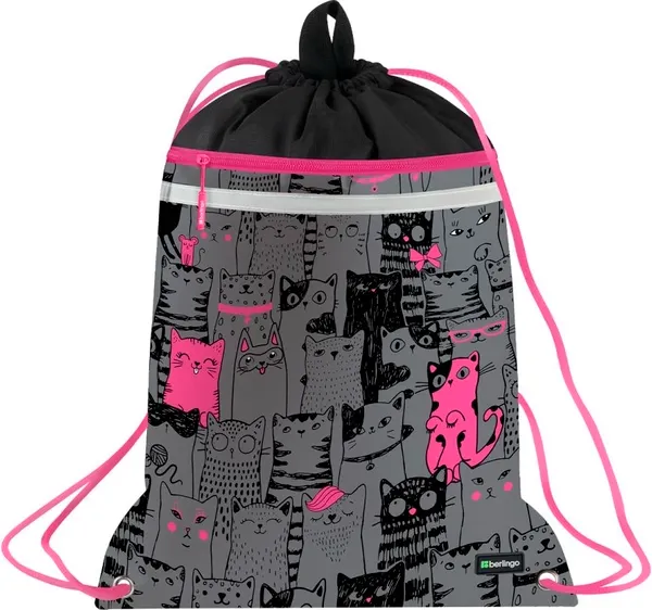 Мешок для обуви Berlingo Happy Cats / SB-EX-1104 - фото