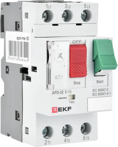 Автоматический выключатель пуска двигателя EKF АПД-32 1.6-2.5А / apd-me-2.5 - фото