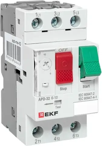 Автоматический выключатель пуска двигателя EKF АПД-32 6-10А / apd-me-10 - фото