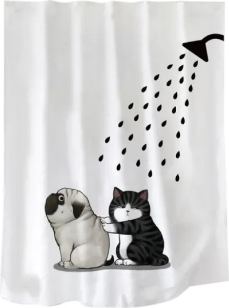 Шторка-занавеска для ванны ILLU 180x180 / LH2431979 - фото