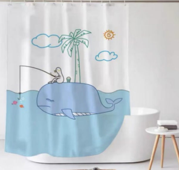 Шторка-занавеска для ванны ILLU 180x180 / LH2431975 - фото