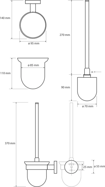 Ершик для унитаза ILLU Y244109
