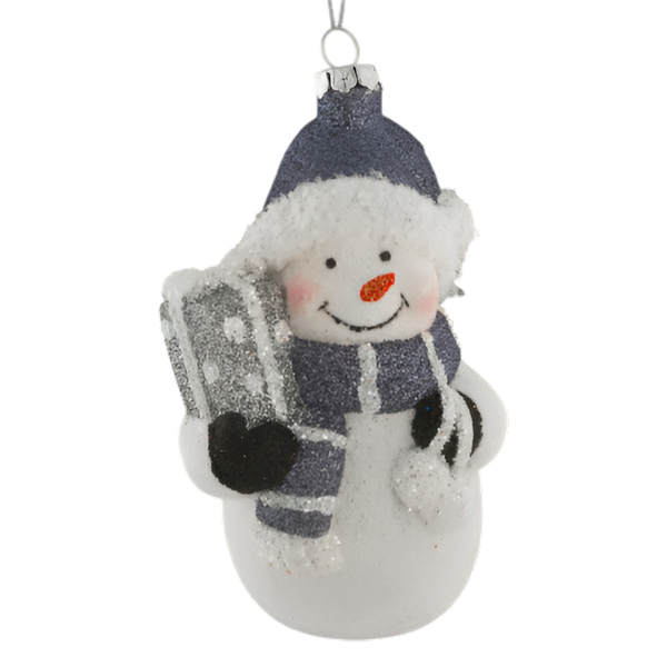 Елочная игрушка Erich Krause Decor. Снеговик с подарком / 45819 - фото
