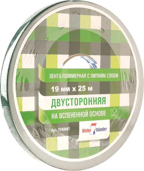 Скотч двухсторонний Klebebander 19мм / TFK006T - фото