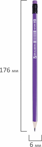 Простой карандаш Brauberg Lines / 181295