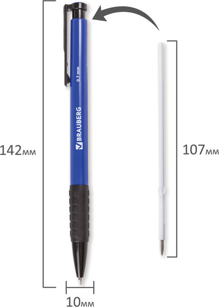 Ручка шариковая Brauberg Explorer / 140581