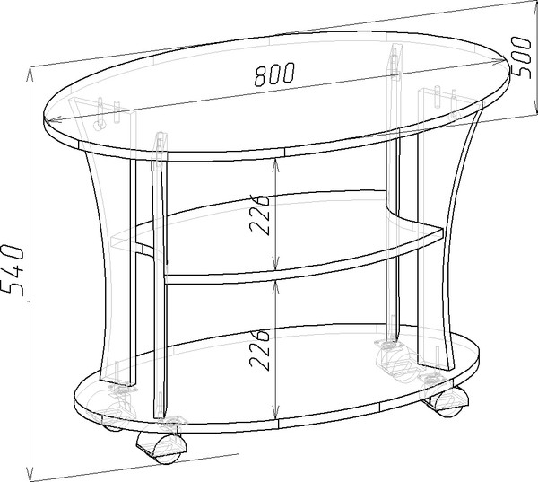 Журнальный столик Мебель-Класс Барселона