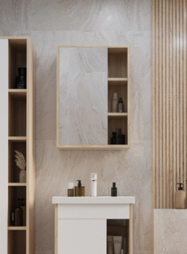 Шкаф с зеркалом для ванной Mixline Милтон-50 / 557614 - фото