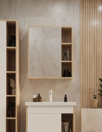 Шкаф с зеркалом для ванной Mixline Милтон-60 / 557615 - фото